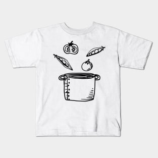 Retro Vegetable Soup Kids T-Shirt